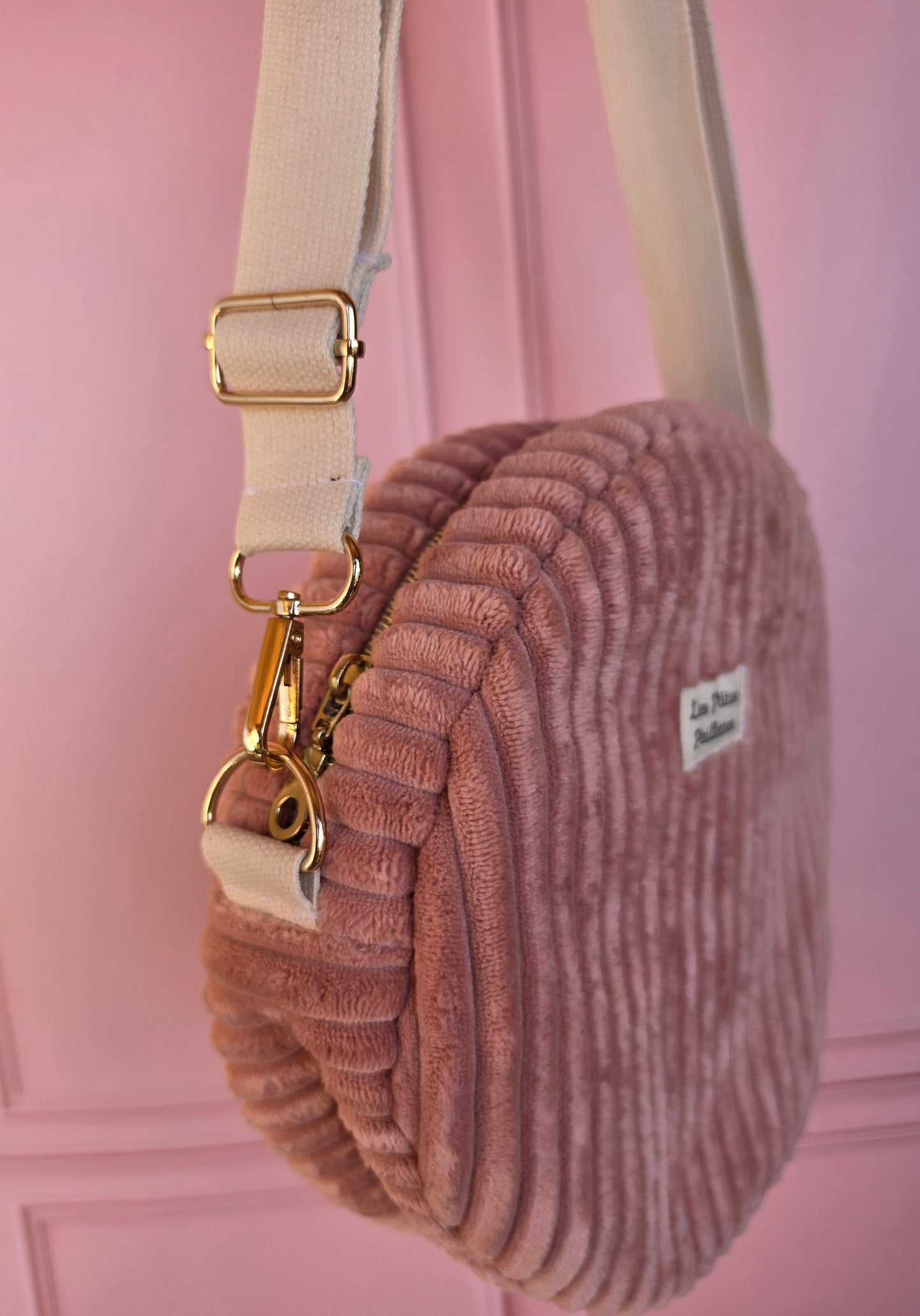 Sac rond rose poudré