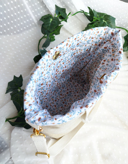 Mini Cabas pailleté beige