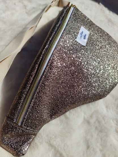 Sac banane en similicuir bronze