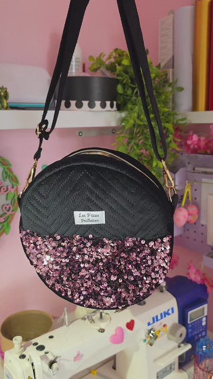 Sac rond Chevrons et Sequins