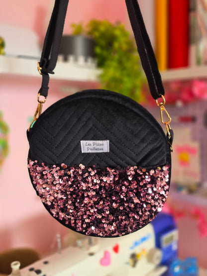 Sac rond Chevrons et Sequins