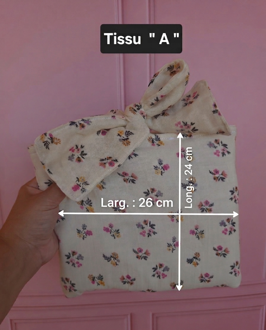 Pochette à livre avec nœud - Cadeau Maîtresse - Nounou - ATSEM