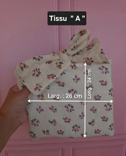 Pochette à livre avec nœud - Cadeau Maîtresse - Nounou - ATSEM