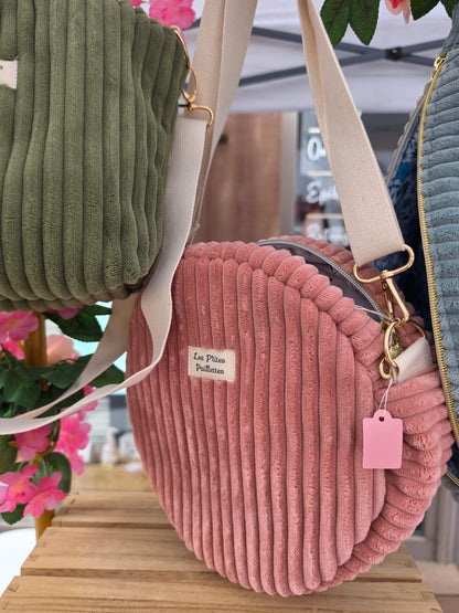 Sac rond rose poudré
