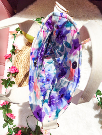 Mini cabas similicuir argenté