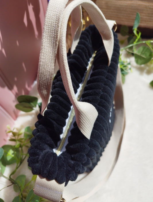 Sac à main Mini cabas velours noir