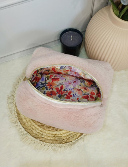 Trousse Rabbit rose poudré
